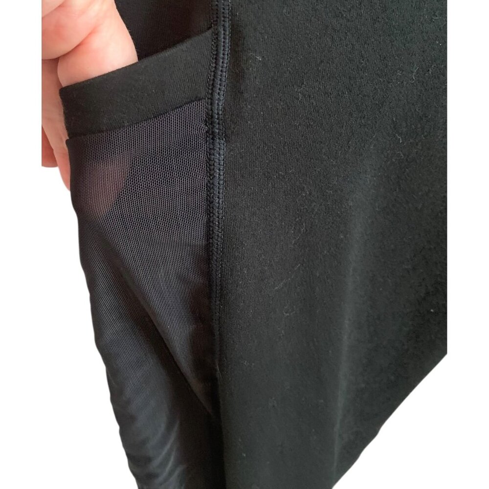 FABLETICS Solid Black High-Rise Side Pocket Mesh … - image 5